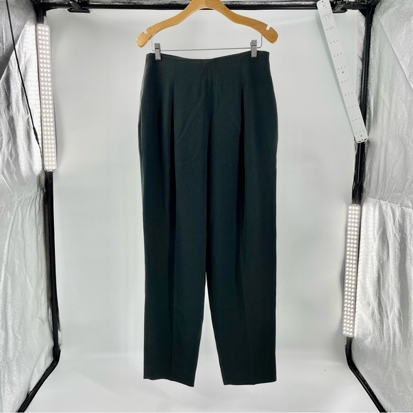 Iris Singer Collection Vintage Black High Waisted Pleated Pants - Picture 4 of 12